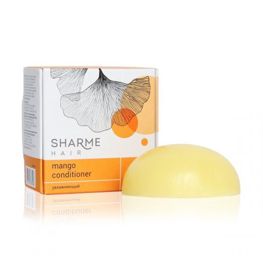 Натуральный твердый кондиционер Sharme Hair Mango с маслом манго, увлажняющий, 45 г 3